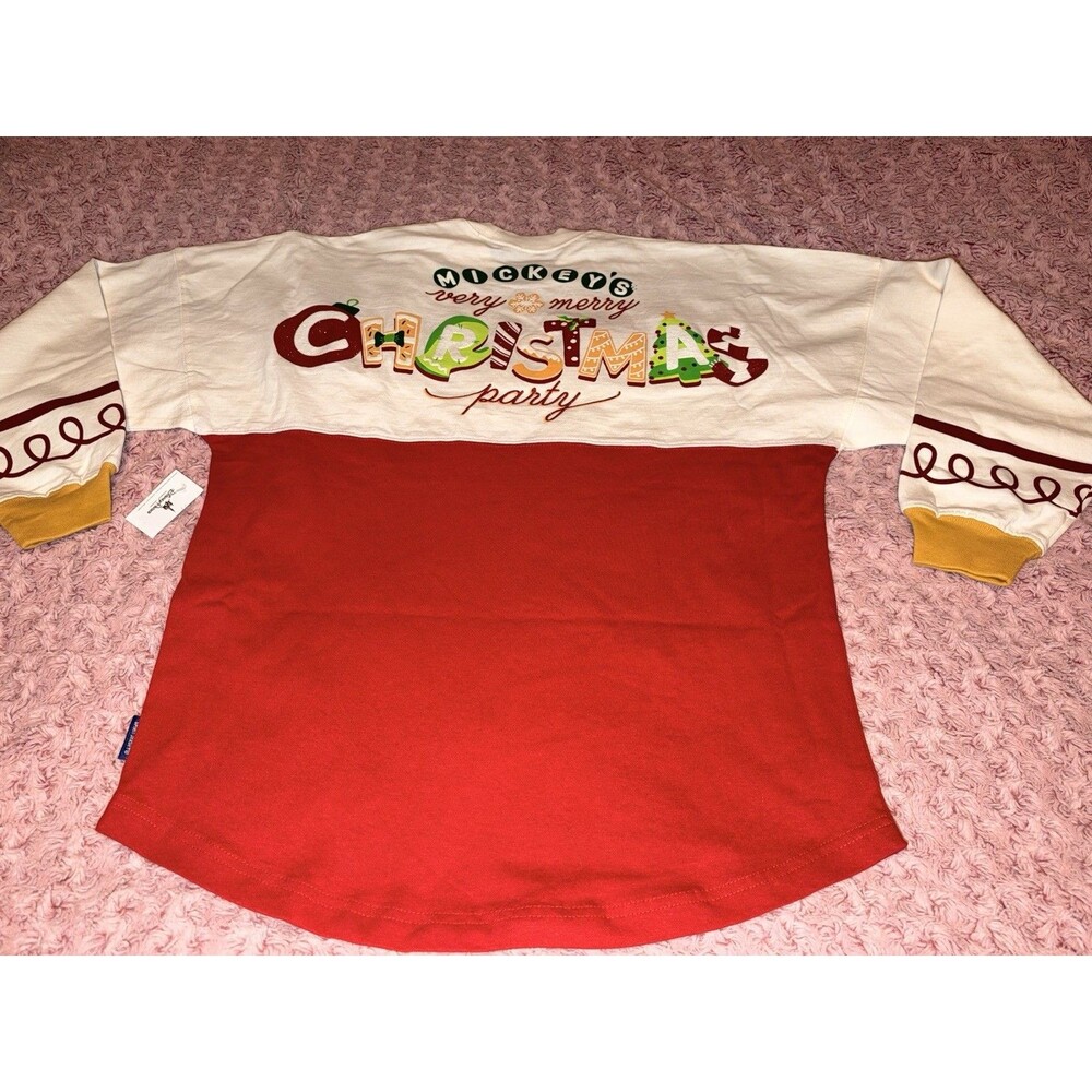 Spirit Jersey Disney Parks Mickey's Very Merry Christmas Party XS Red White NWT